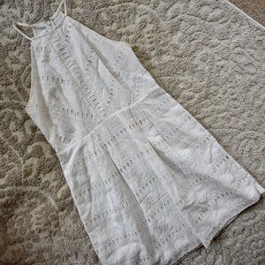 ANN TAYLOR | Women's White Mini Sundress (Size 2P)